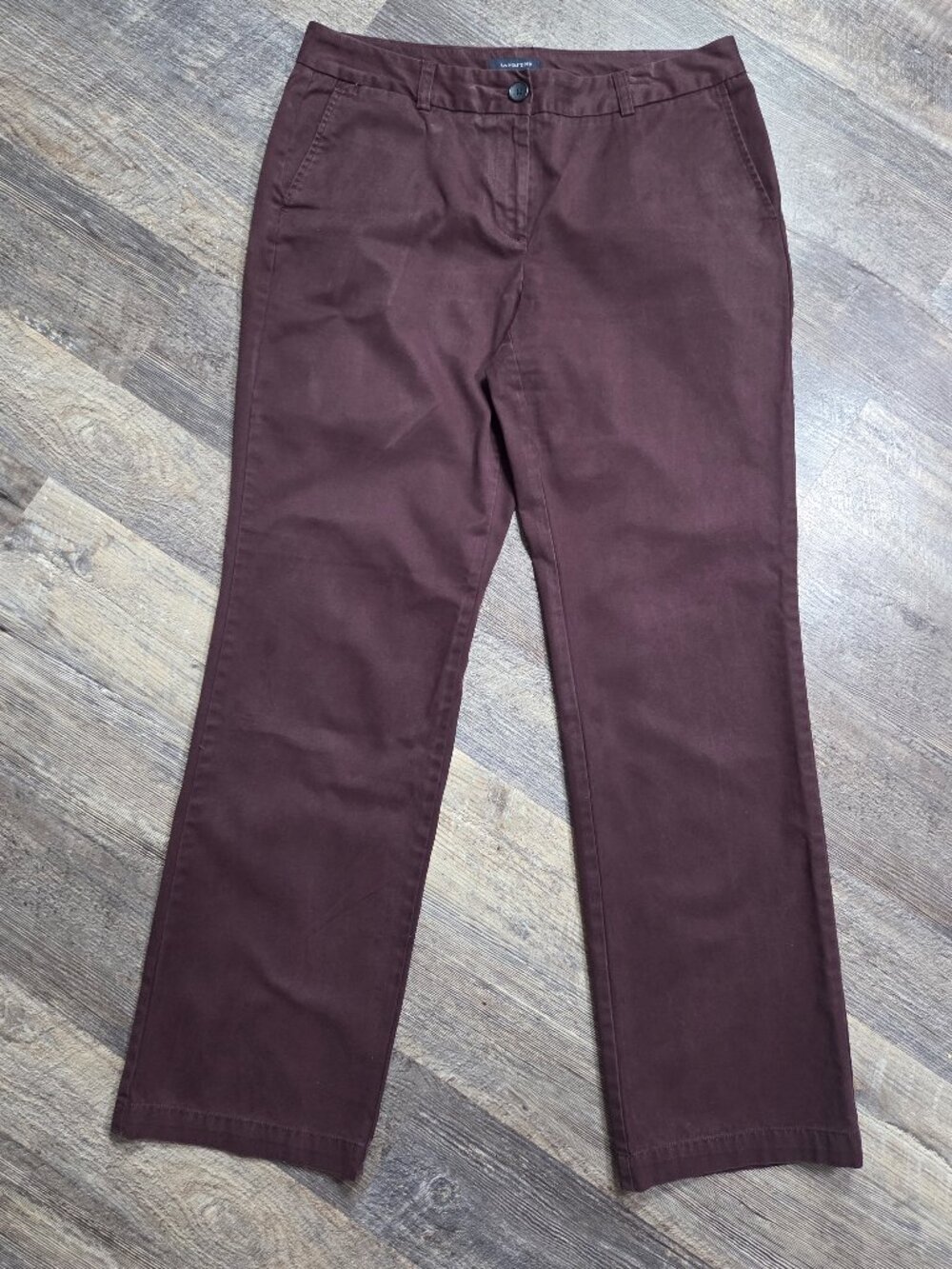 Lands End Purple Pants Straight Leg 100% Cotton Sz 10